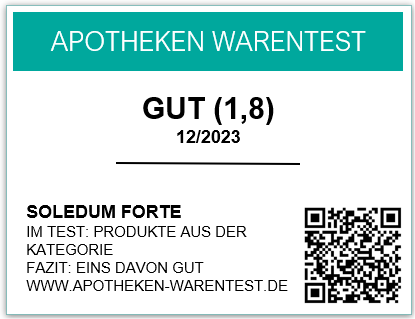 Soledum Test Stiftung Warentest QR.C.